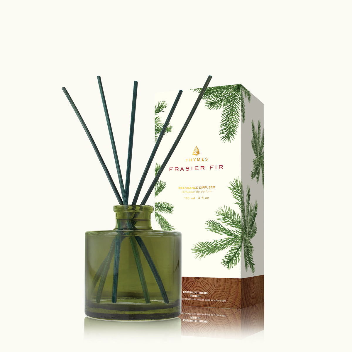 Thymes Frasier Fir Aromatic Petite Reed Diffuser Green
