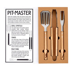 Licensed to Grill Natural BBQ Tools Gift Book Box Set of 3