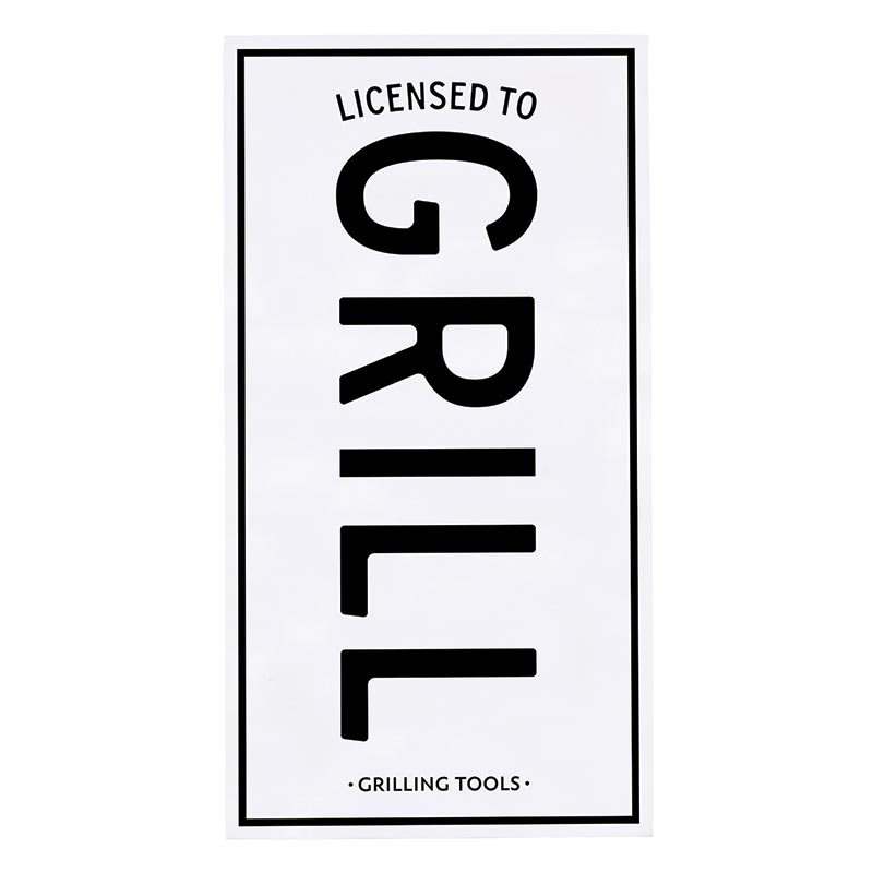 Licensed to Grill Natural BBQ Tools Gift Book Box Set of 3
