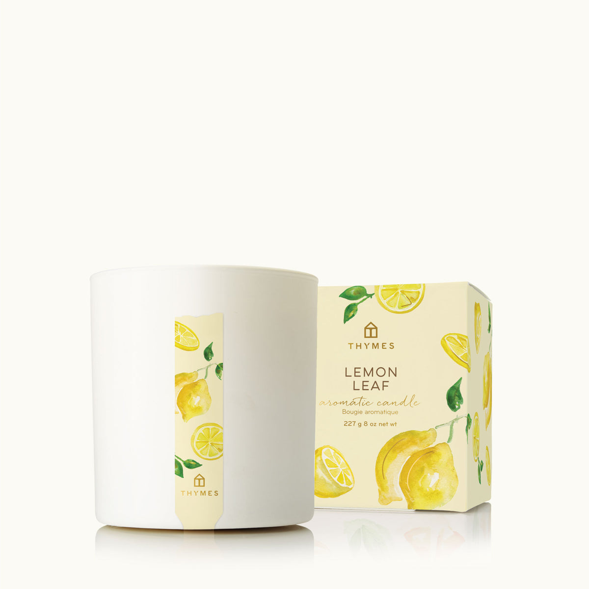 Thymes Lemon Leaf Aromatic Poured Soy Wax Candle 227g 8oz