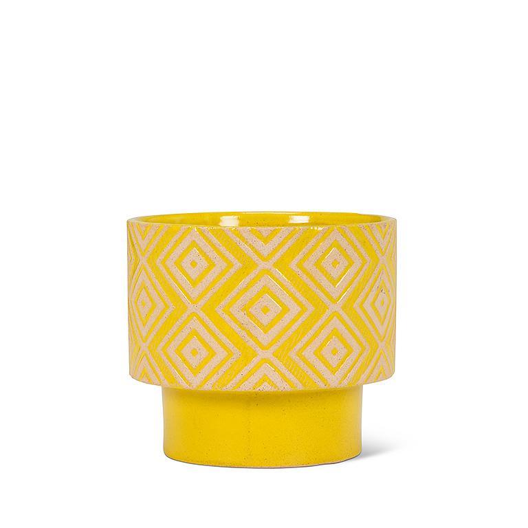 Lemon Yellow T- Planter 5"H