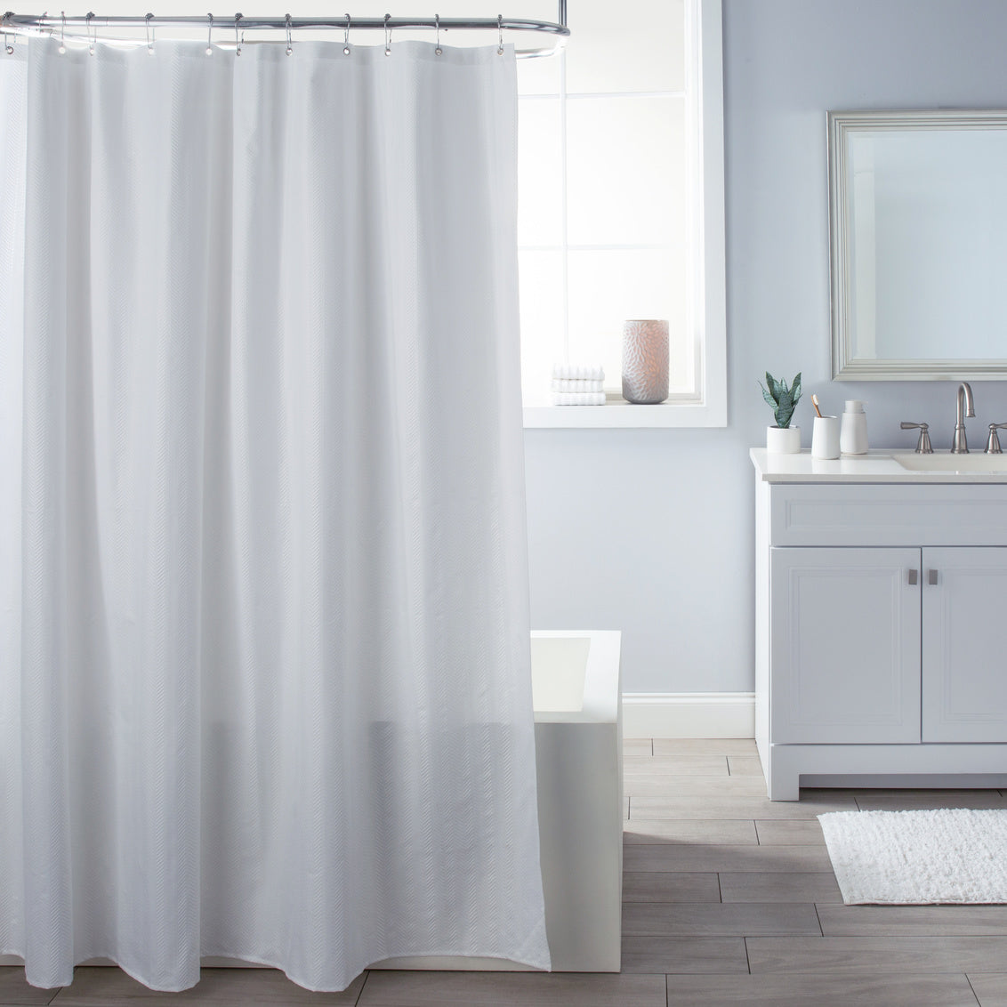 LYON SHOWER LINER / CURTAIN MICROFIBER WHITE 70" X 72"