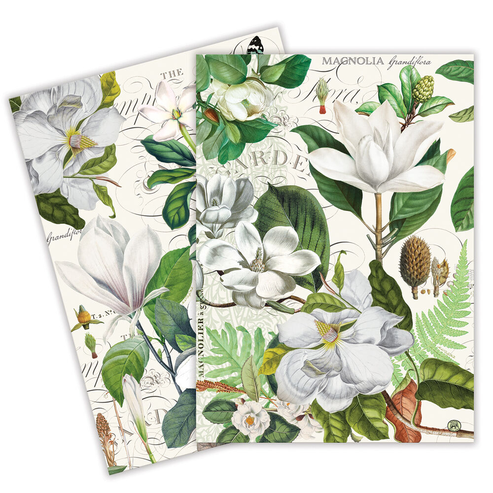 Michel Design Works Magnolia Petals Set of 2 Tea Towels 100% Cotton
