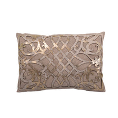 Merida 14"x20" Genuine Leather Cushion Gold