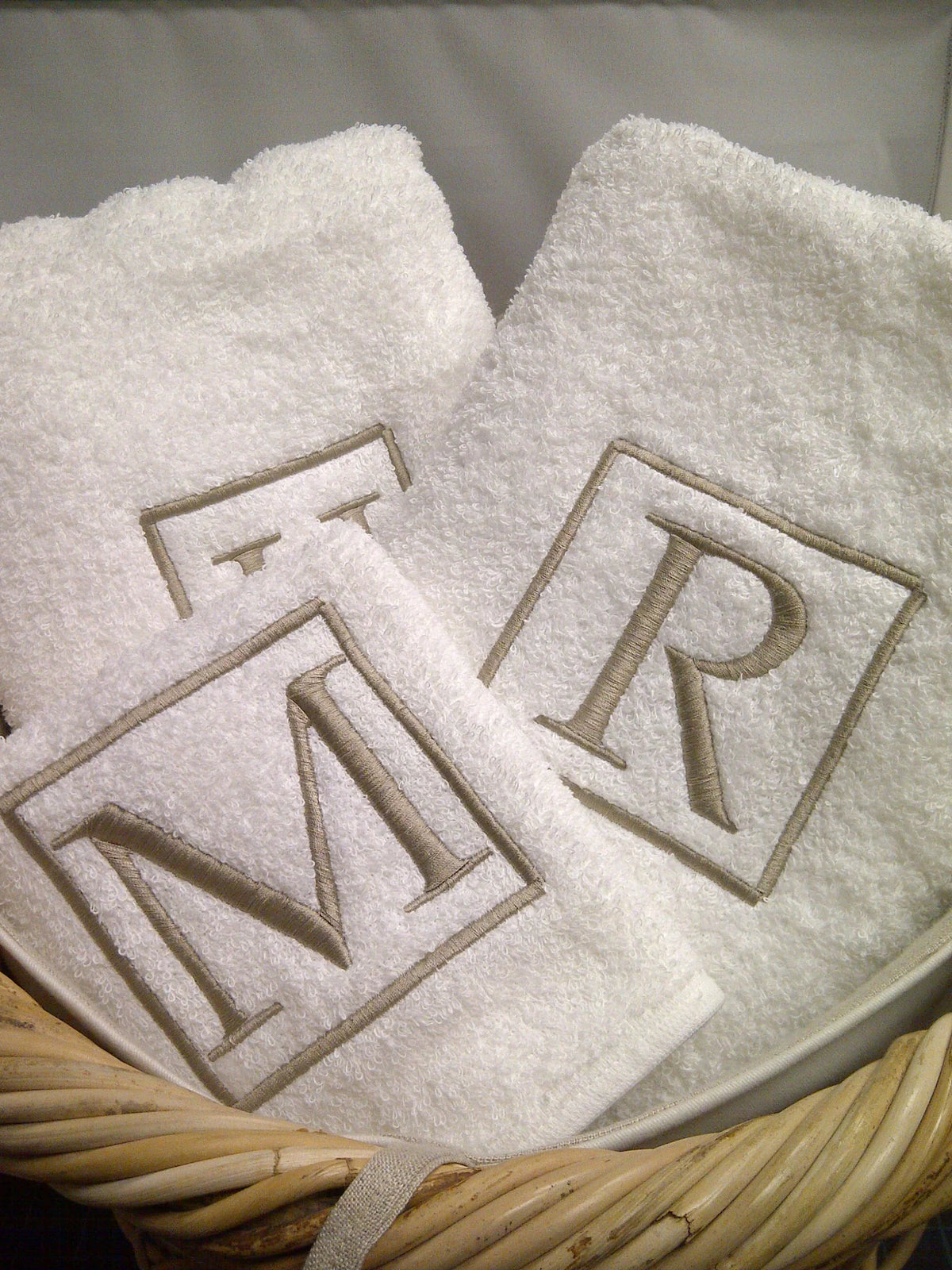 Boxed Monogram Hand Towel