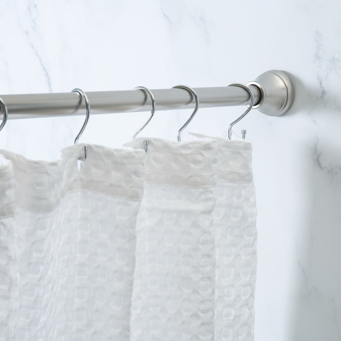 Monroe Tension Curtain Rod Nickel 42"-72"