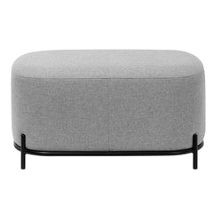 Pender Pin Leg Upholstered Grey Bench 32" x 17" x 18"H