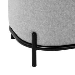 Pender Pin Leg Upholstered Grey Bench 32" x 17" x 18"H