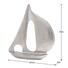 Sailboat Hammered Aluminum Sculpture