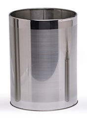TWO TONE WASTE BASKET STAINLESS STEEL