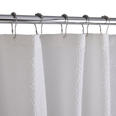 Vienne Embossed Shower Curtain 71"x71" White 150GSM