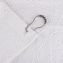 Vienne Embossed Shower Curtain 71"x71" White 150GSM