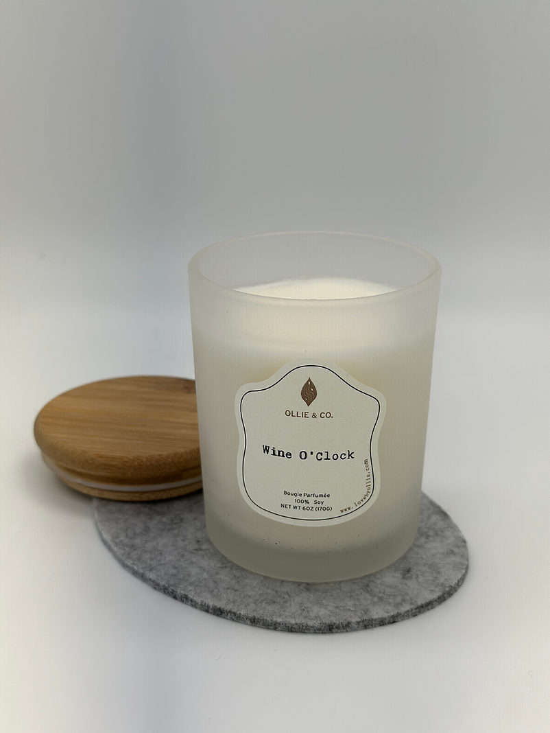 Ollie & Co. Wine O'Clock 6oz Soy Wax Scented Candle