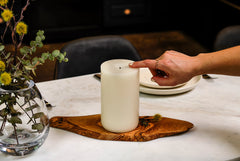 Light Li Ivory Wick To Flame Candle