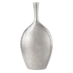 Lilo Dimpled Ceramic 12.25h" Vase - Silver