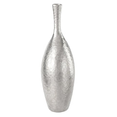 Lilo Dimpled Ceramic 12.25h" Vase - Silver