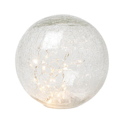 LED Sphere 6" Crackle Glass Decor Light