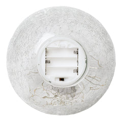LED Sphere 8" Crackle Glass Decor Light