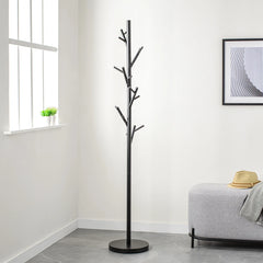Branch Black Metal Standing Coat Rack