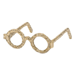 Lennon Hammered Aluminum Eyeglass Decor Sculpture - Gold