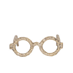 Lennon Hammered Aluminum Eyeglass Decor Sculpture - Gold