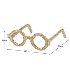 Lennon Hammered Aluminum Eyeglass Decor Sculpture - Gold