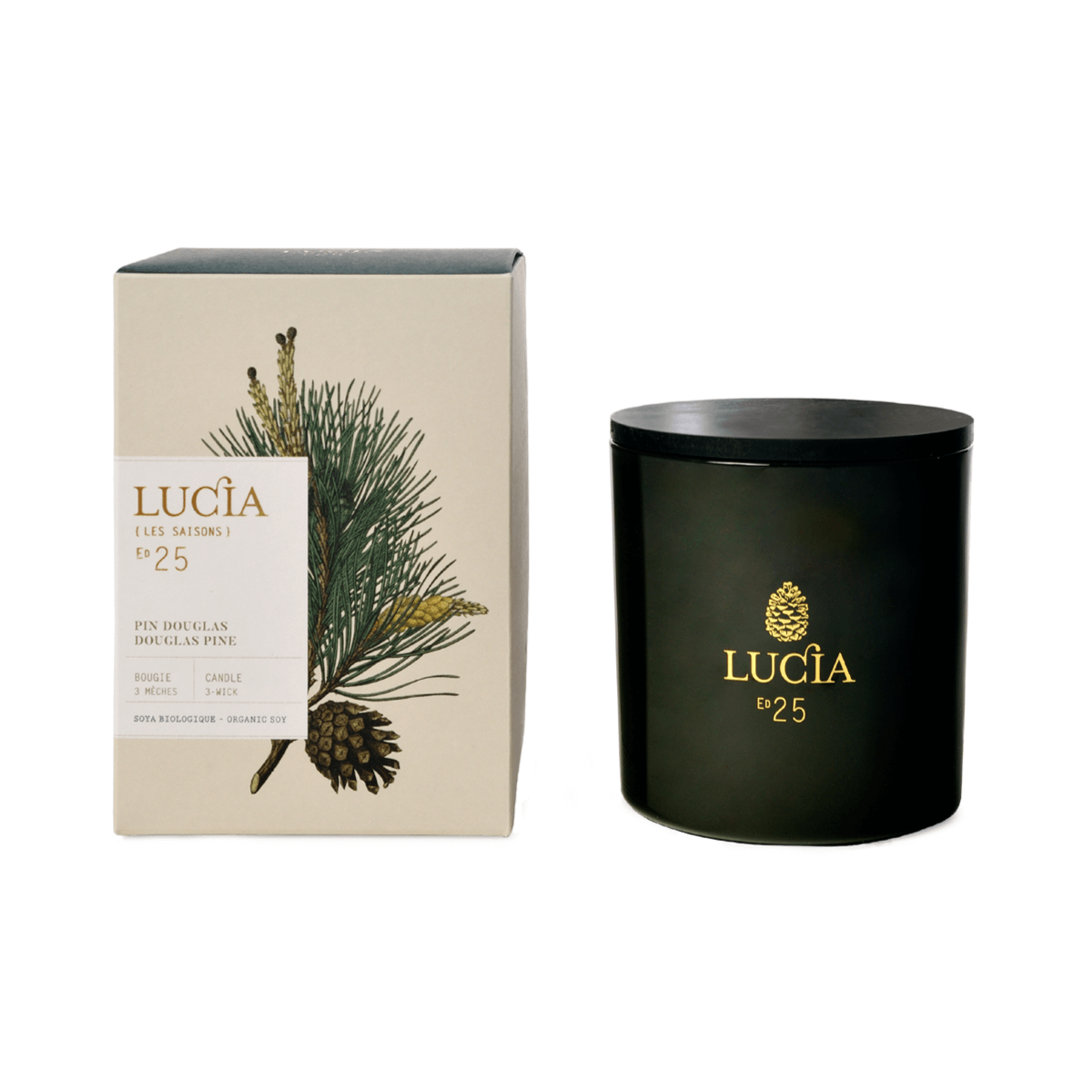 Lucia Les Saisons Candle 45 hours 3 Wick Pin Douglas