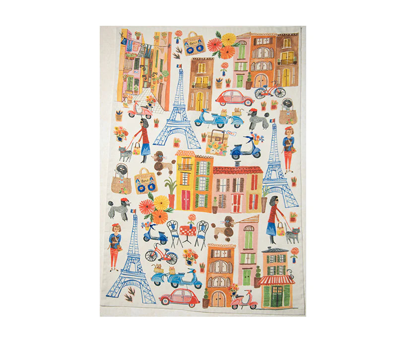 Oohlala Paris House Tea Towel