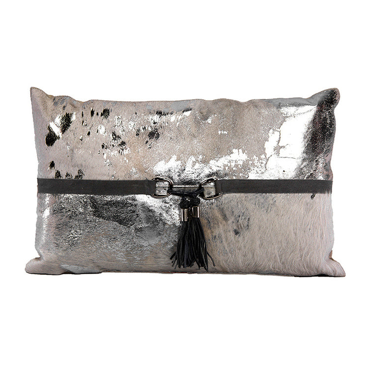 Bogota 12"x20" Cowhide Cushion w/Tassels