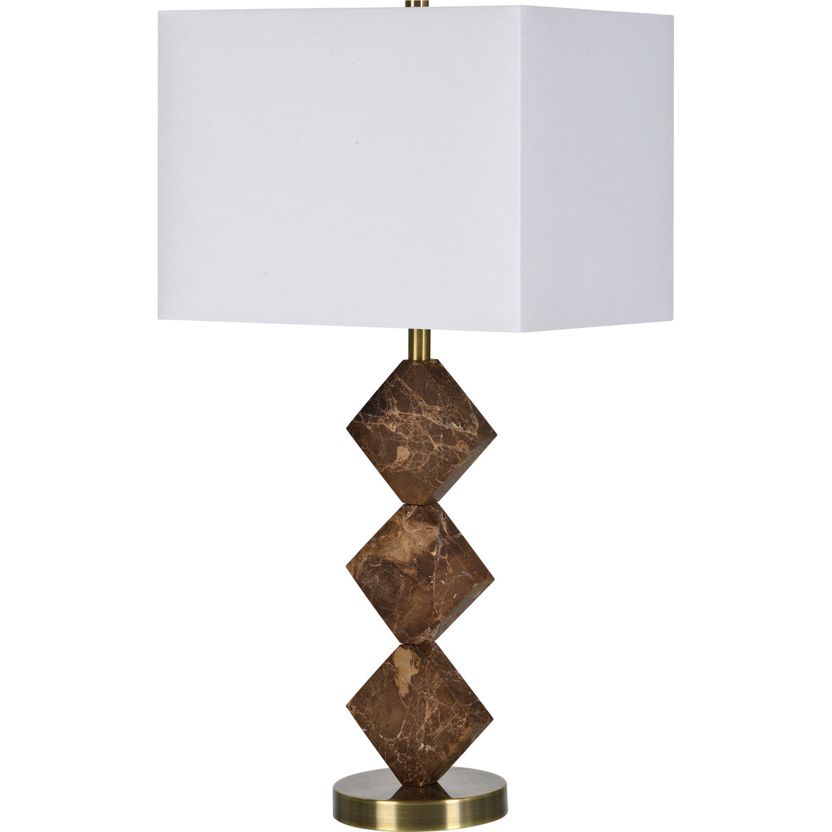 Canaria Brown Marble Table Lamp 27"H