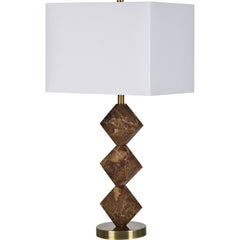 Canaria Brown Marble Table Lamp 27"H