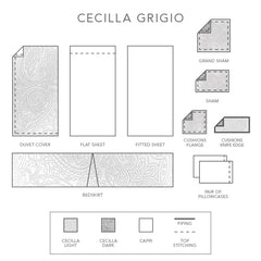 Cecilla Grigio Duvet Cover and Shams
