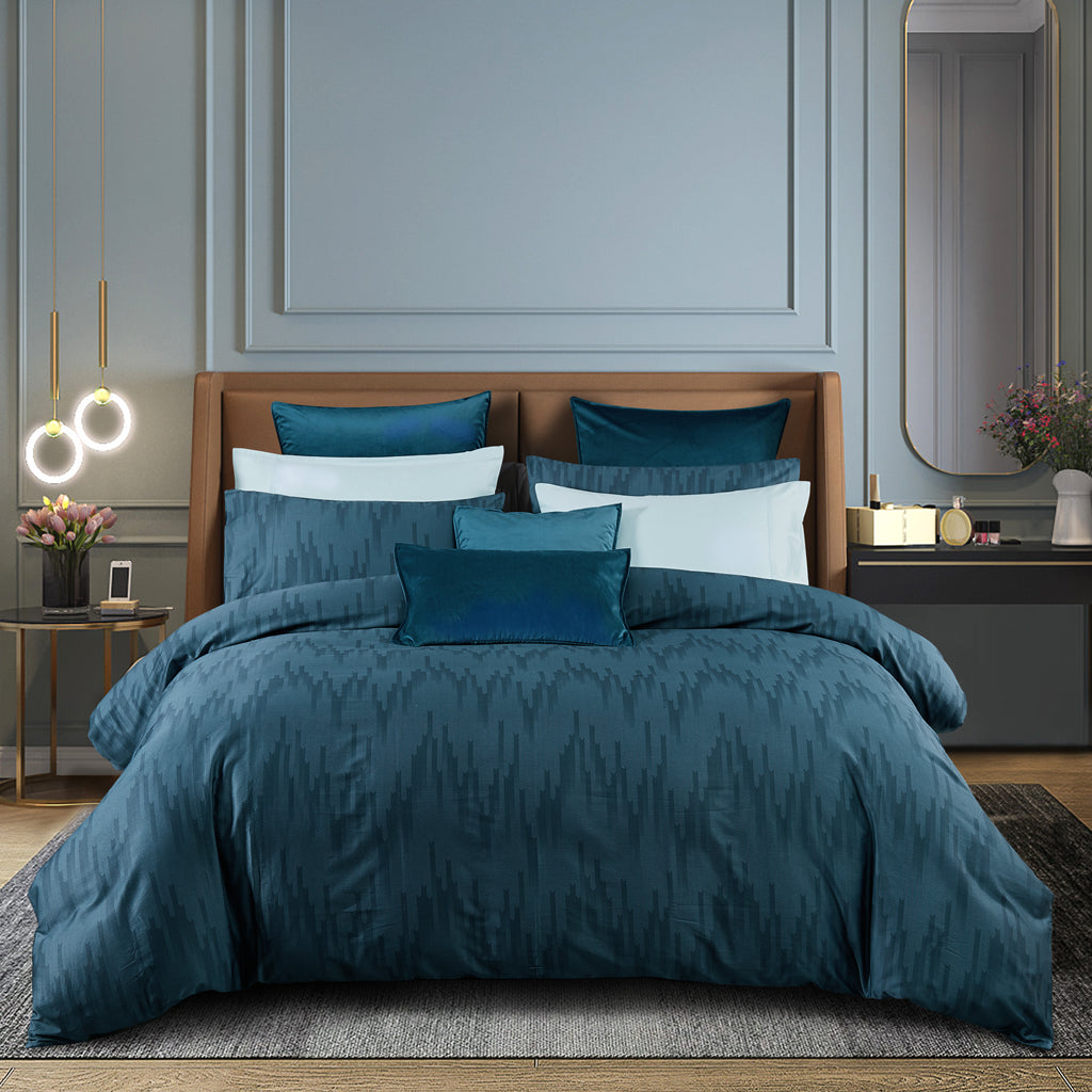 Studio Collection Darian Teal Duvet Cover Set