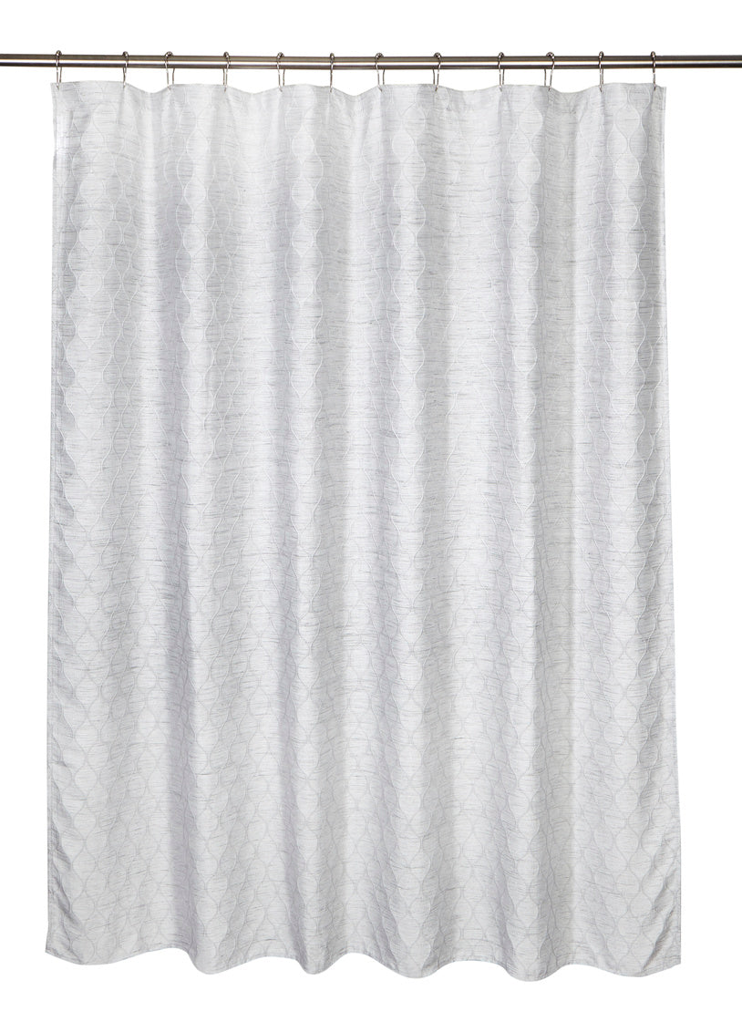 Everest Grey Jacquard Shower Curtain