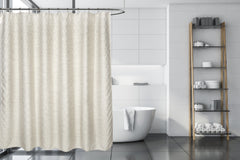 Everest Jacquard Taupe Shower Curtain