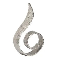 Flame Aluminum 17h" Decorative Sculpture Silver