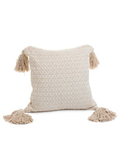 Geometric Cushion 17"x17" Embellished with tassels