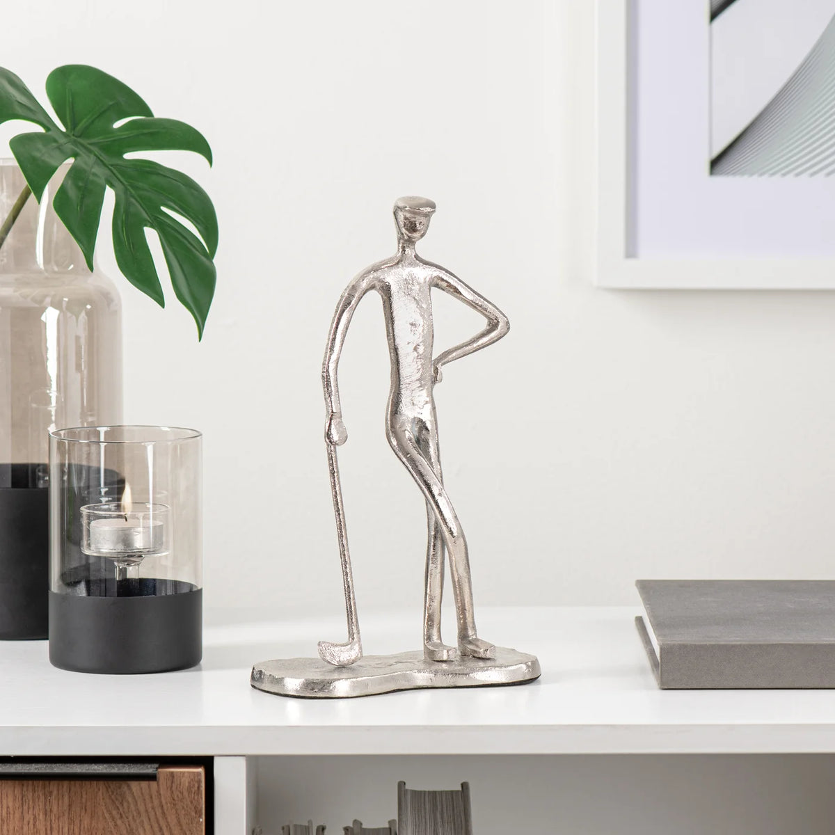 The Golfer Aluminum Statue