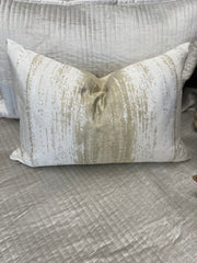 Foil Gilded 16"x24" Feather Cushion