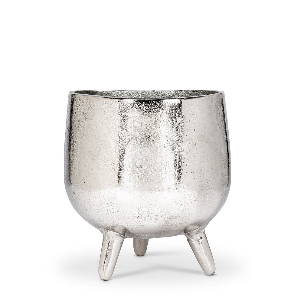 Tripod Ice Bucket/ Planter with Hammered Finish