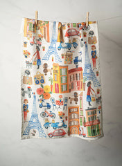 Oohlala Paris House Tea Towel