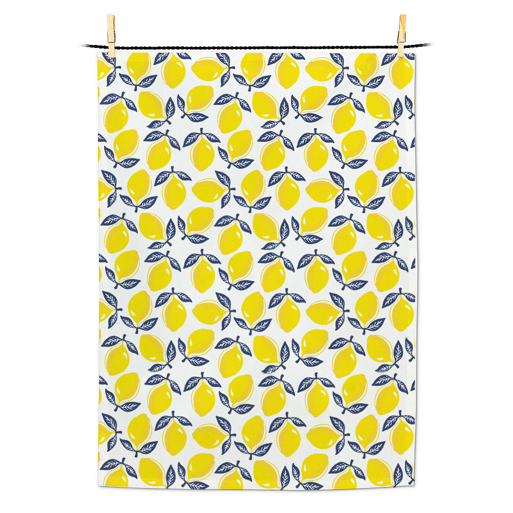 Sorrento Lemon Print Tea Towel 20"x28"