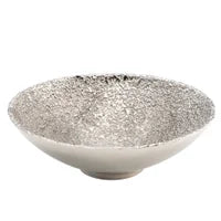 Luna Textured Nickel Plated 13.5d" Round Aluminum Bowl