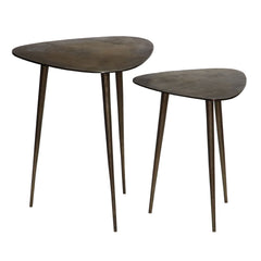 Majella Antique Brass Accent Tables - Set of 2