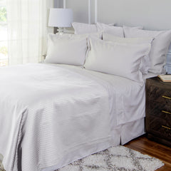 Mattoni Coverlet and Shams Set White
