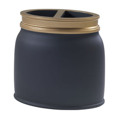 Memphis Matte Black & Gold Tbrush Holder