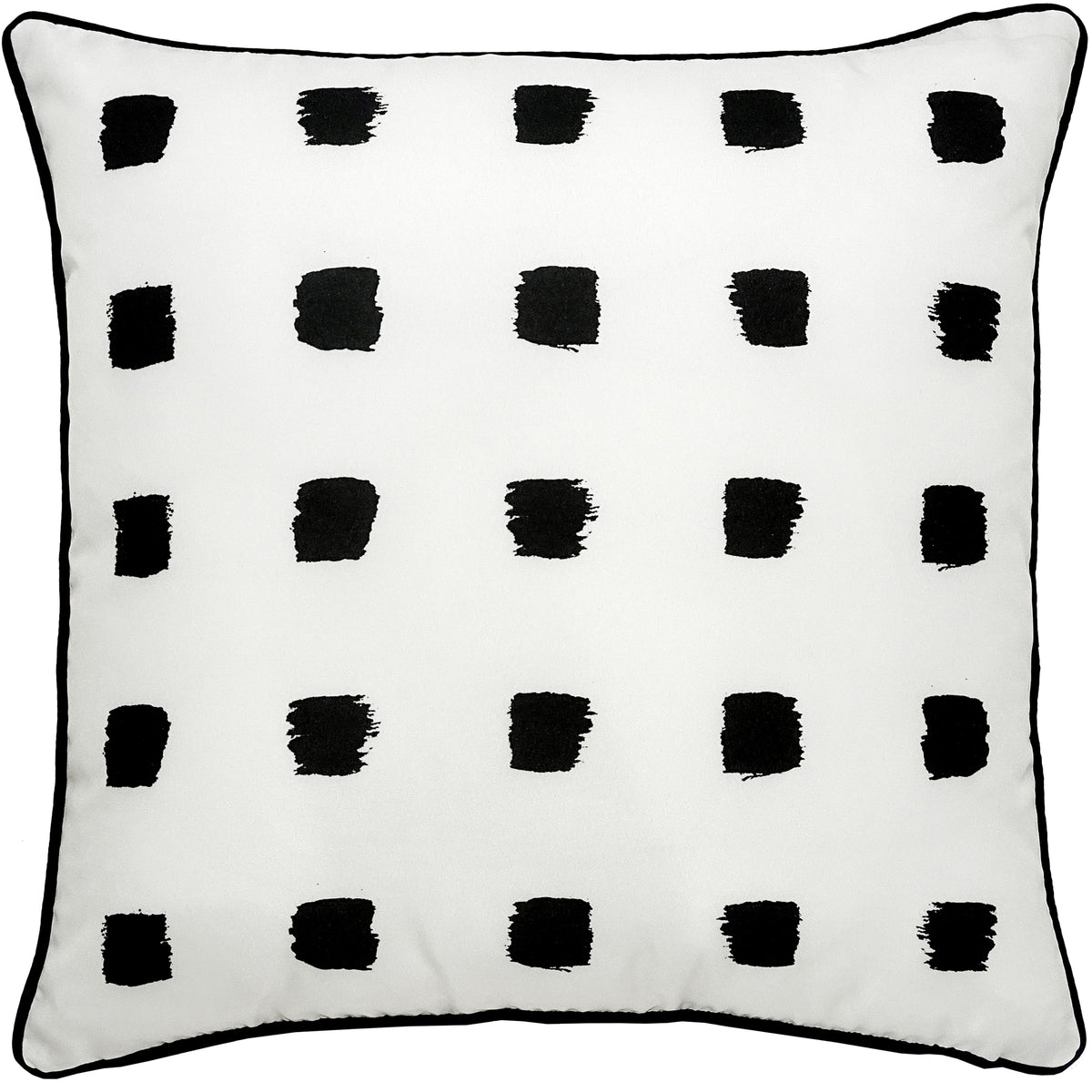 Rockhill White with Black Accents Pillow 22"x22"