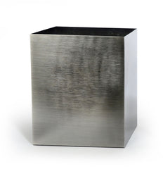 Steely Waste Basket Metal Brushed