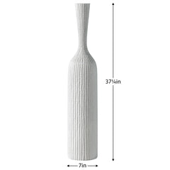 Zoro Carved Line 37.25h" Resin Floor Vase