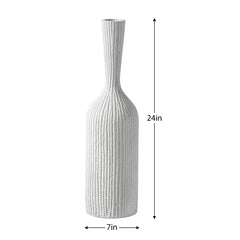 Zoro Carved Line 24h" Resin Floor Vase